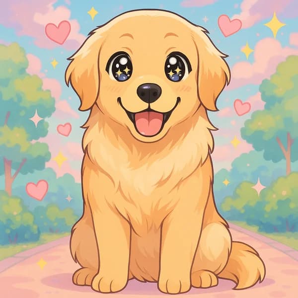 Pet Anime pet portrait example 4