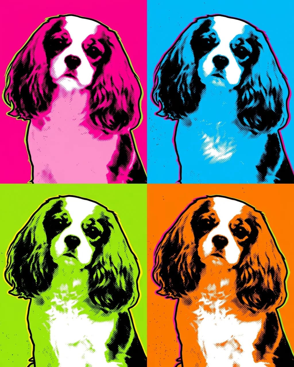 Pet Pop Art AI pet portrait style